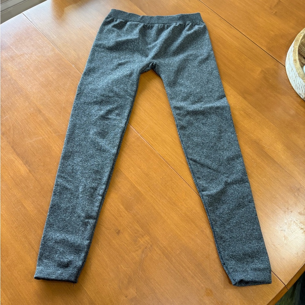 Muk Luks Gray Leggings Soft Jersey Tapered